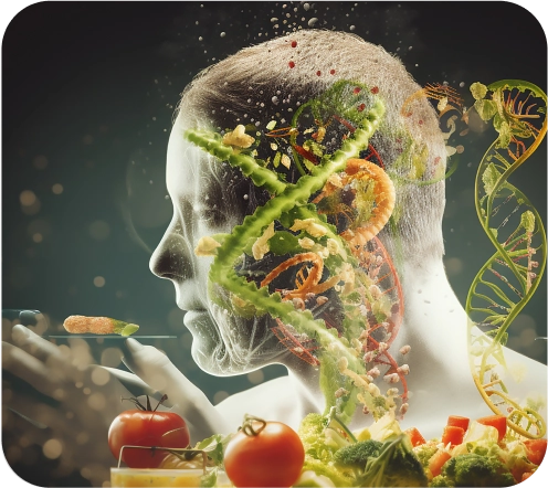 Brain with health imagery for comprehensive care